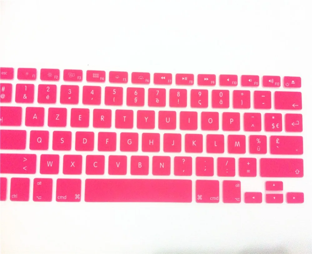 AZERTY французский силиконовый чехол для клавиатуры США Защитная пленка для Apple MacBook Pro Air с retina 13 15 17