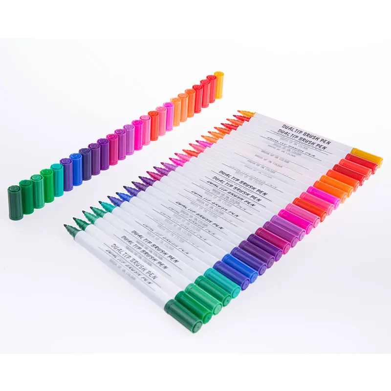 Двойной наконечник маркеры фломастеры кисть отлично широкие художественные