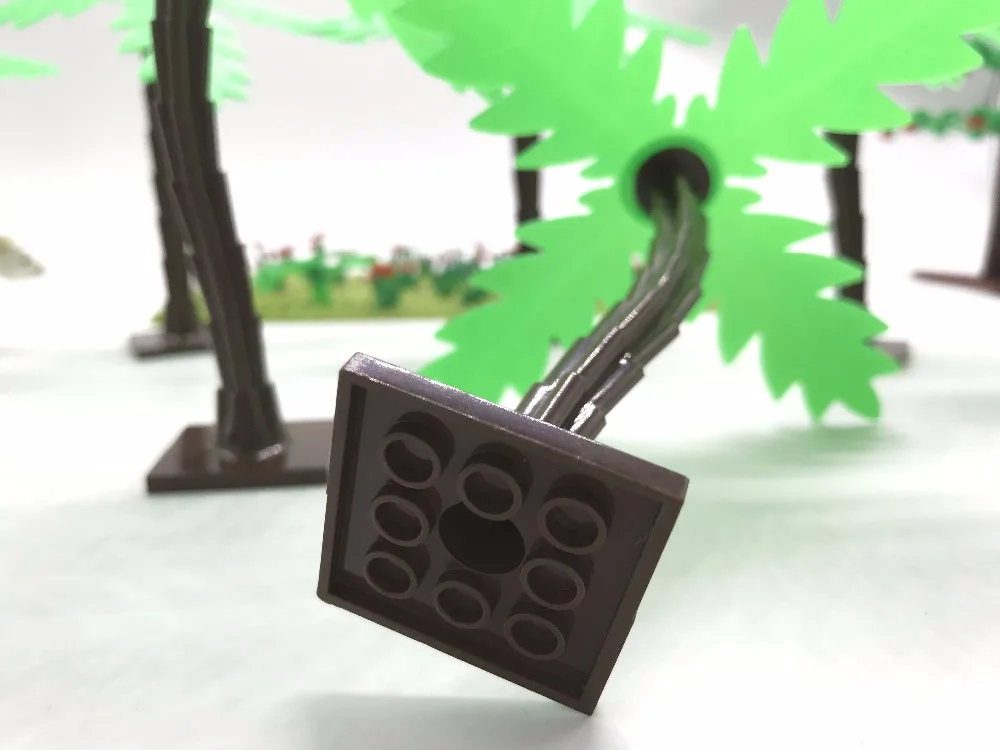 10 шт./лот детали блока кирпича для самостоятельной сборки основание пальмы из