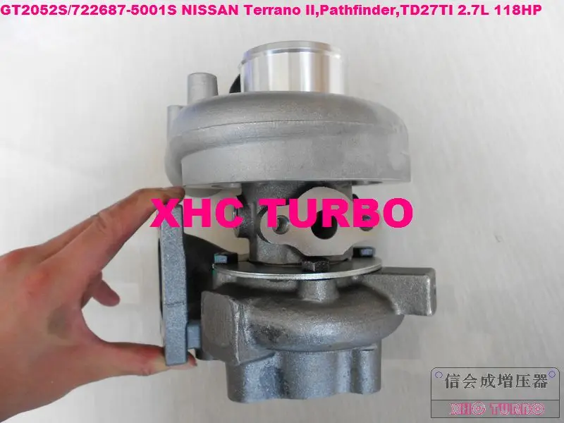 Новинка GT2052S 722687 5001S 14411 7F411 Турбокомпрессор для NISSAN Terrano II Pathfinder TD27TI 2.7L 118HP 01
