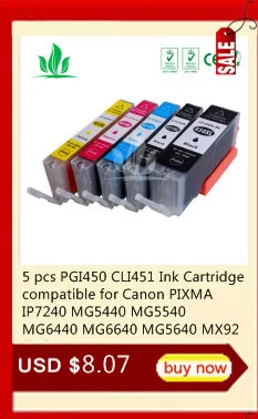 3 комплекта 450XL совместимые чернильные картриджи для Canon 451 PIXMA IP7240 Cli-451 PGI450 PGI-450XL PIXMA IX6540 IX6840 IP8740
