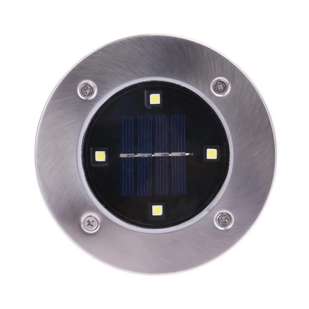 Зонд Блестящий лужайка лампа солнечная 4 LED Открытый Путь Свет пятно двора сад
