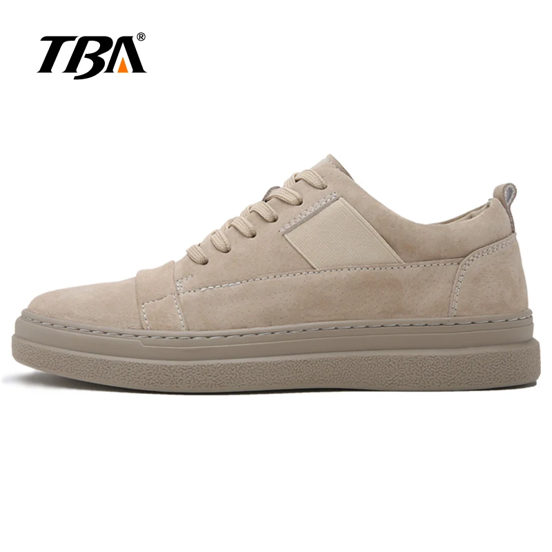 2019 Beige Genuine Leather Shoes Men Spring Autumn Outdoor brand Casual Hot Sale Man Flats Rubber Zapatos Hombres 3811 | Обувь