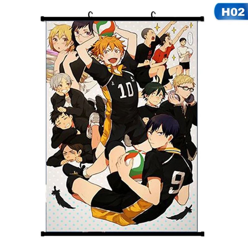 H02 1 шт. Haikyuu Аниме Манга настенный плакат свиток домашнее украшение Стены Искусства - Цвет: H02
