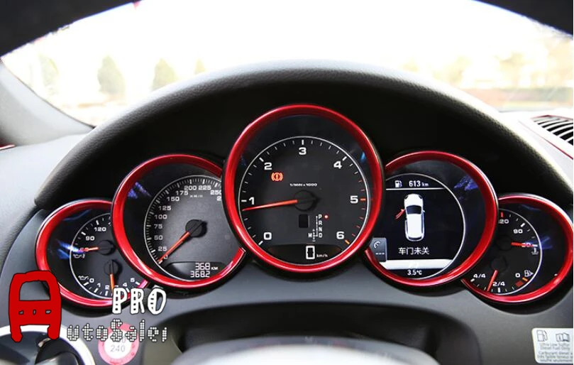 ABS Внутренняя крышка приборной панели с кольцом обшивки 5 шт. для Porsche Panamera (970) 2010