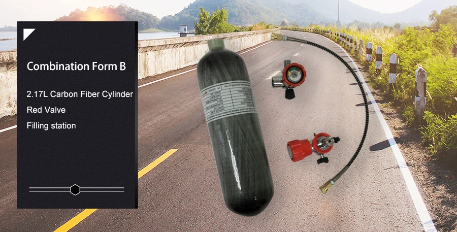 AC121710 hpa бутылка 2,17 гранул охотничье пейнтбольное оборудование Подводные воздушные шары сжатый Воздушный пистолет 5 5 4500psi бак страйкбол co2
