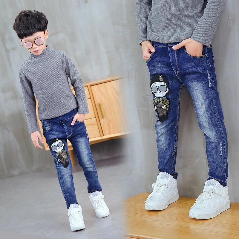 2019 весна осень новейшая мода Корейская версия стиль темно синие джинсы для