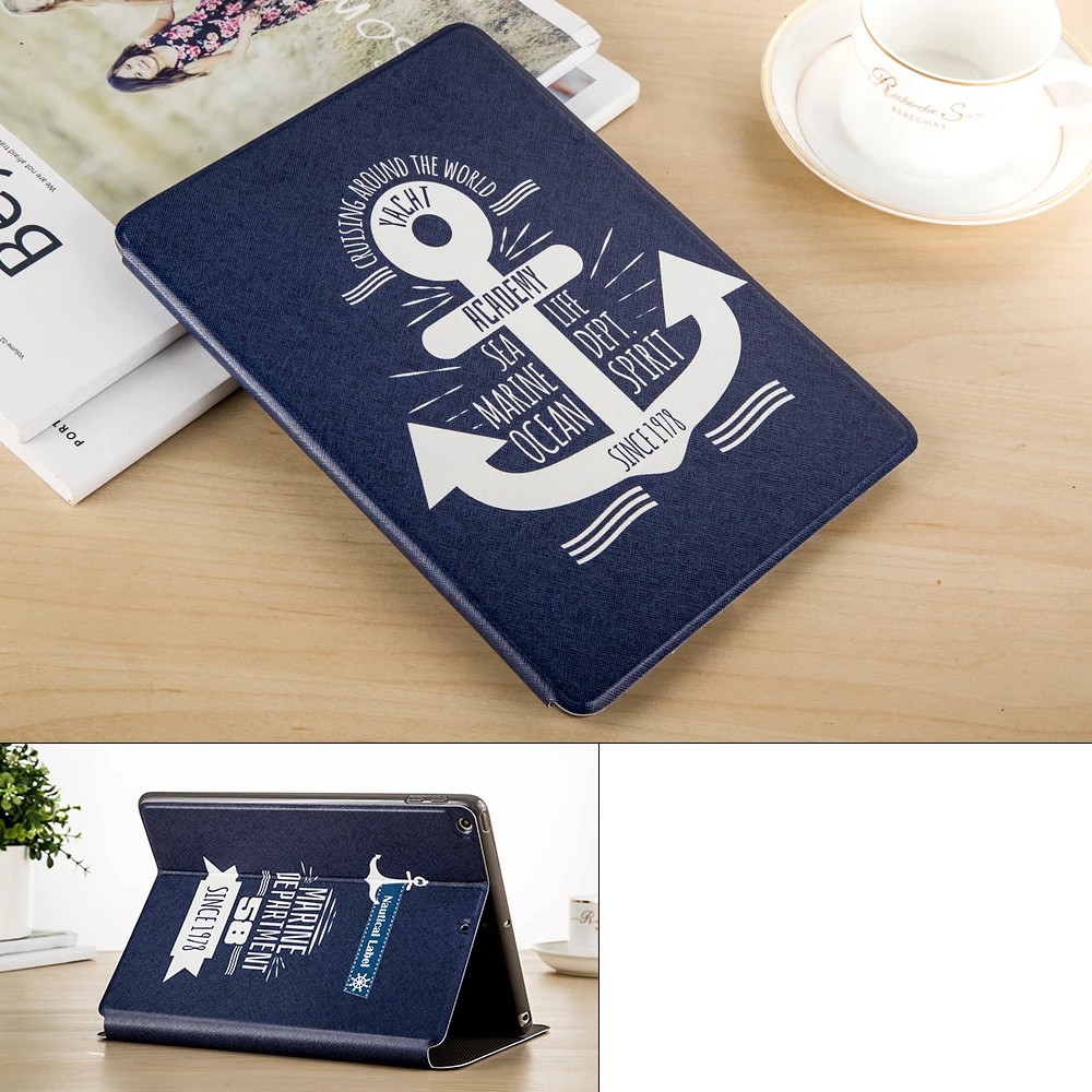Anchor Чехол для iPad 9,7 магнитный складной чехол-книжка с подставкой из искусственной кожи чехол для iPad 9,7 - Цвет: Anchor