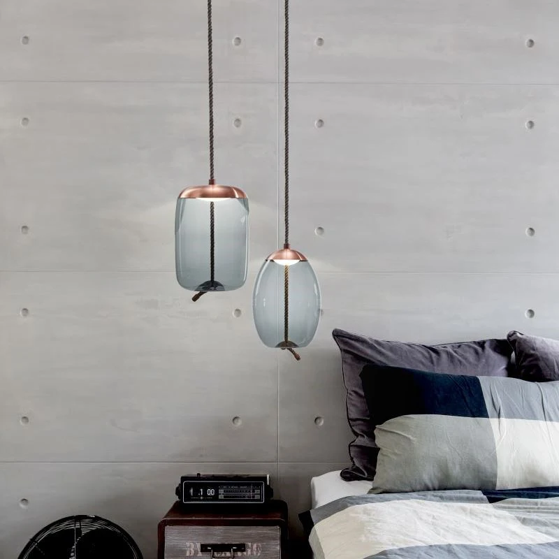 Скандинавский пост современный пеньковый Канат стеклянные подвесные