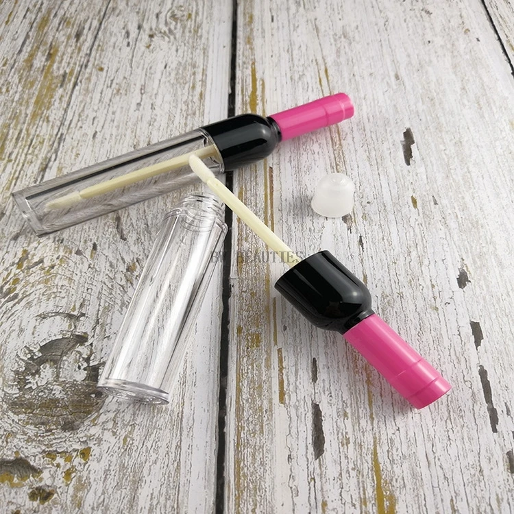 

100Pcs/Lot 5ml Empty Clear red wine bottle Lip Gloss Tube Lip Balm Bottle Container Empty Cosmetic Plastic DIY Lip Gloss Bottles