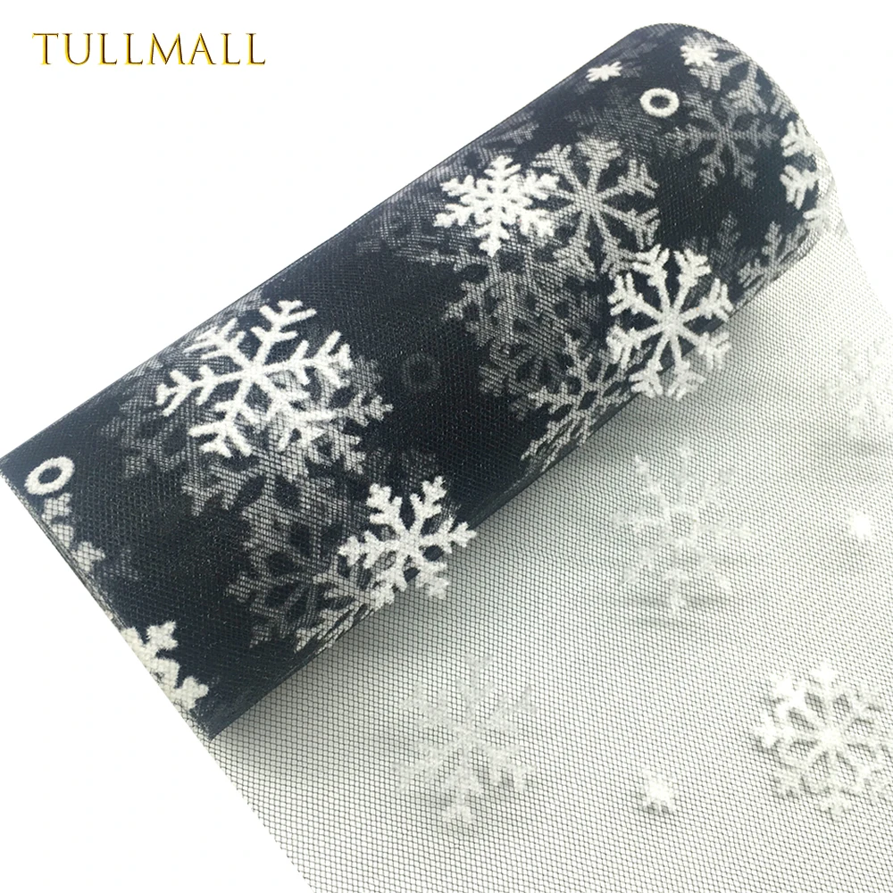 TULLMALL Снежинка тюль рулон 15 см 10 ярдов Baby Shower Fabrick Spool свадебное украшение для