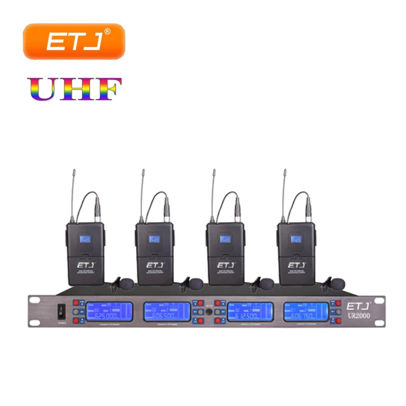 UR2000-3 Профессиональный UHF беспроводной микрофон 4 передатчик ручной сценический производительность UR2000 микрофон - Цвет: UR2000-3