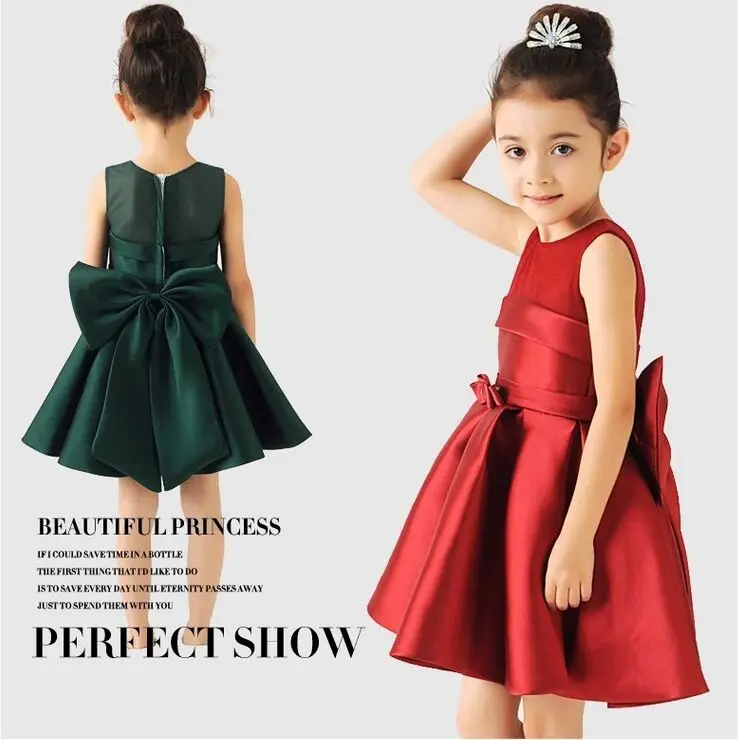 Новое поступление платье принцессы с бантом и цветочным узором для девочек