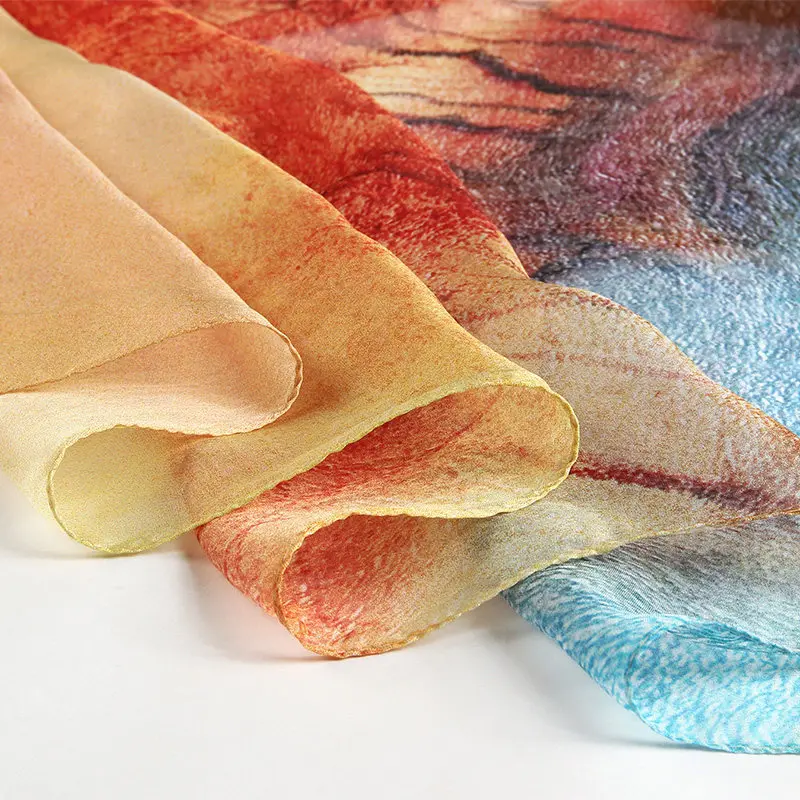 Высокое качество 100% шелк тутового шелкопряда шарф натуральный женские длинные