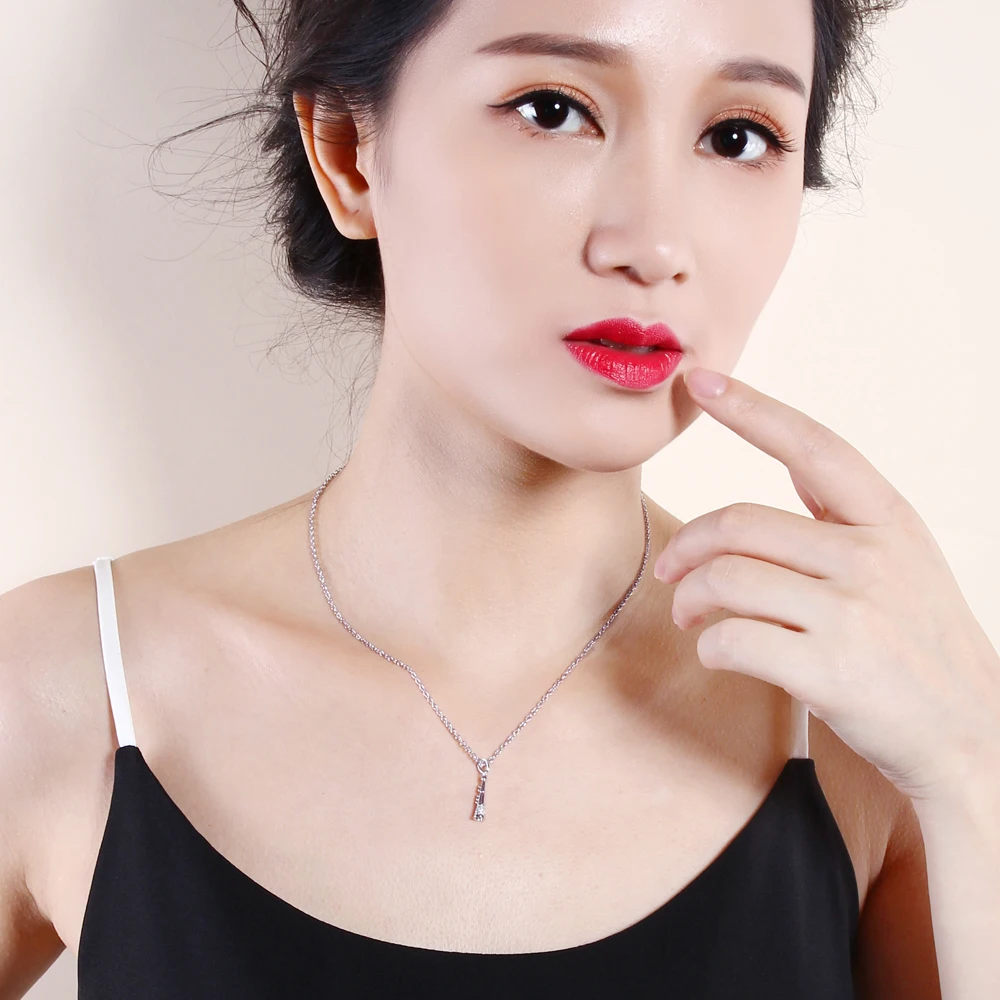 Крутая подвеска с кристаллами Женское Ожерелье посеребренная латунь