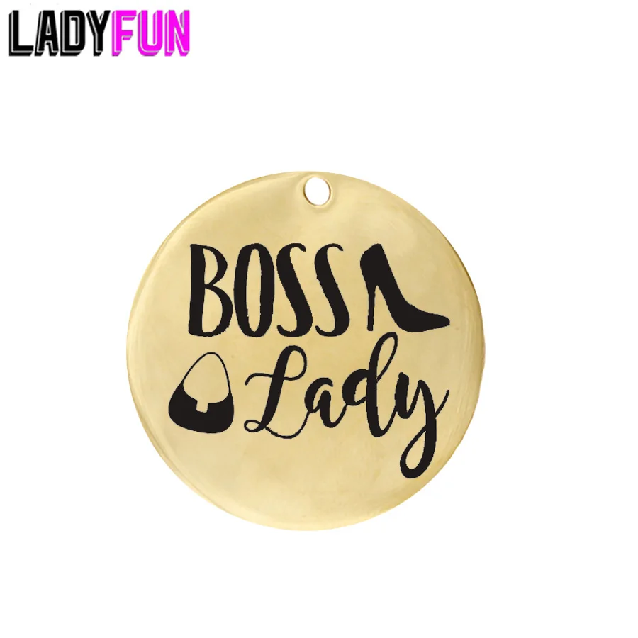 Настраиваемая из нержавеющей стали подвеска Boss Charms Женская Мотивационная