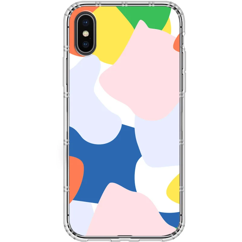 Retro simple abstract art watercolor Phone case for coque iPhone 7 plus 8 6s 6 XS Max soft TPU cover X XR | Мобильные телефоны и