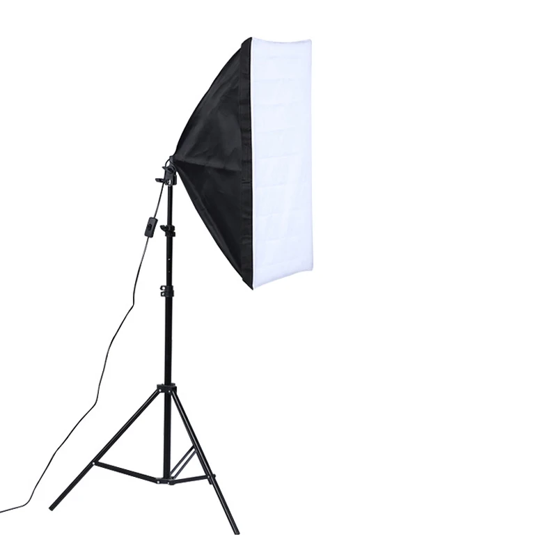 Комплект для фотостудии 50*70 см софтбокс 100-240 в E27 держатель лампы 2 м светильник 220 в 35 Вт Светодиодный светильник аксессуары для камеры и фото - Цвет: 1pcs without bulb