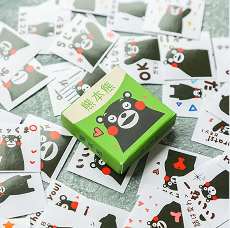 40 шт./кор. зеленый лист Блестящая лента милый клей Журнал DIY наклейки для дневника этикетка Скрапбукинг Уплотнительная наклейка школьные поставки - Цвет: xiong