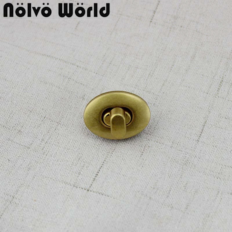 1 10 50 штук 29*21 мм тусклый Золотой поворотный кошелек twist locks Флип замок Овальный