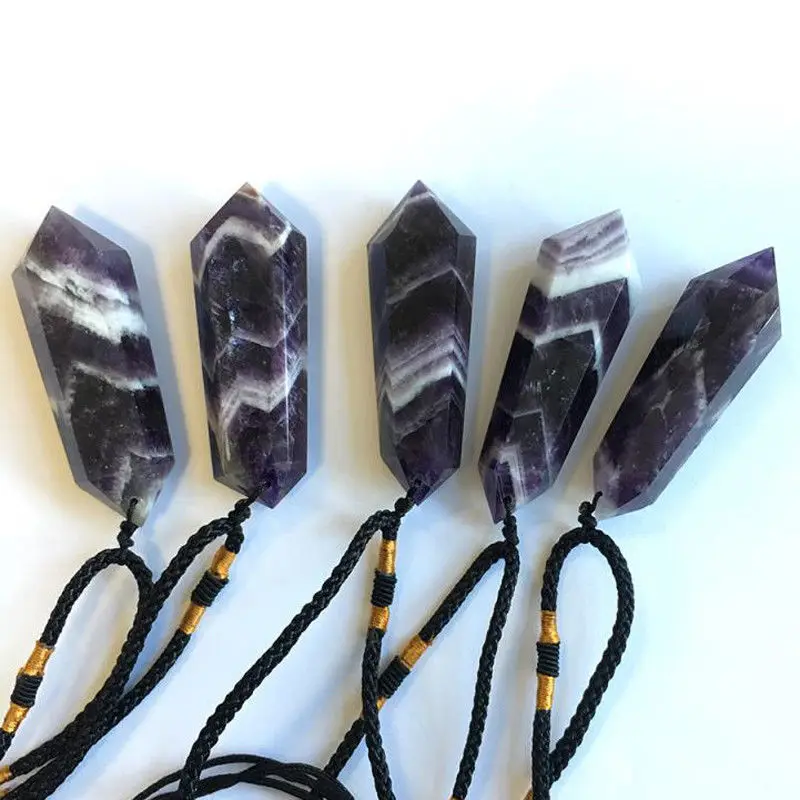 Ожерелье из натурального фиолетового аметиста хрусталя кварца | Дом и сад