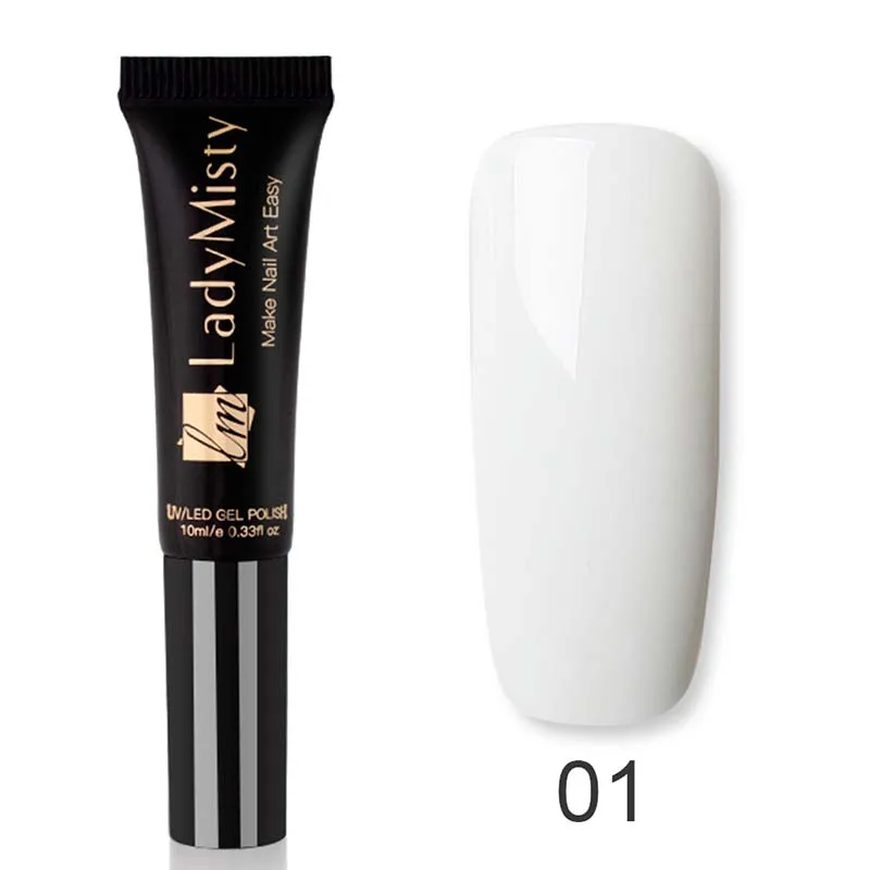 LM01 Ladymist 01-30 сплошной цвет 8 мл гель лак для ногтей Дизайн ногтей маникюр лак для ногтей Полупостоянный УФ светодиодный лак для ногтей - Цвет: LM01