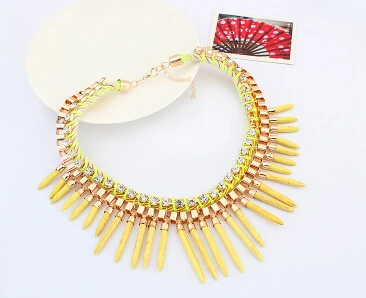 Bohemia National Wind Punk Chain Tassel Clavicle Necklaces|necklace birthstone|chain pinkchain diamond necklace |
