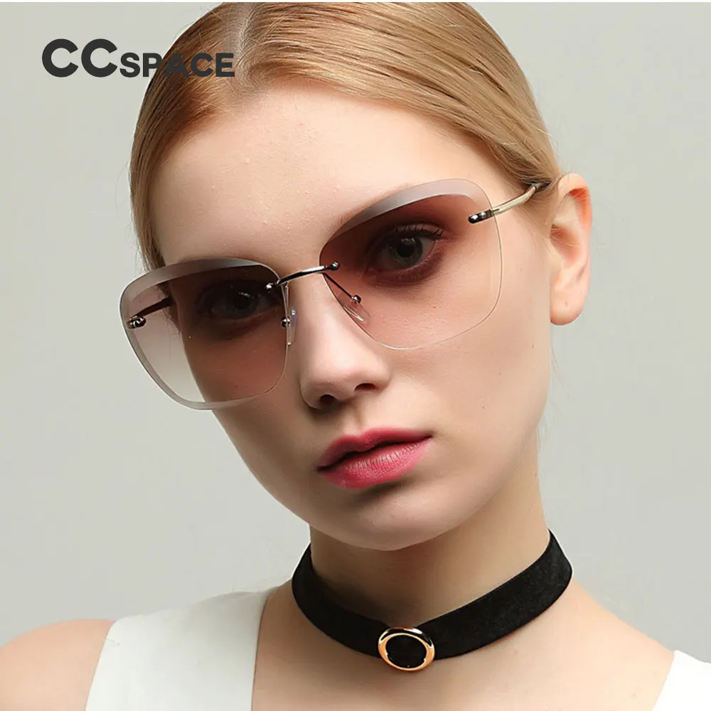 CCSPACE 47401, бескаркасные режущие линзы, квадратные солнцезащитные очки для мужчин и женщин, Брендовые очки, дизайнерские, модные, мужские, женские, оттенки