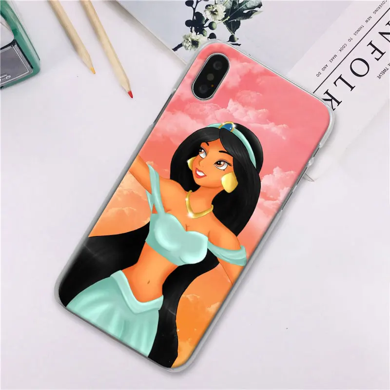 Капа Аладдин Принцесса Жасмин чехол для телефона s для Apple iPhone 7 8 Plus 6 6s Plus X XS XR XS MAX 5 5S чехол для телефона Coque
