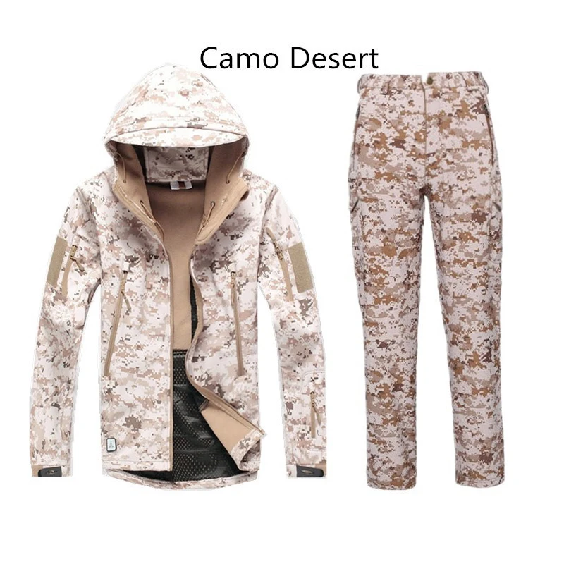 Военная камуфляжная Униформа с капюшоном Боевая куртка теплая дышащая