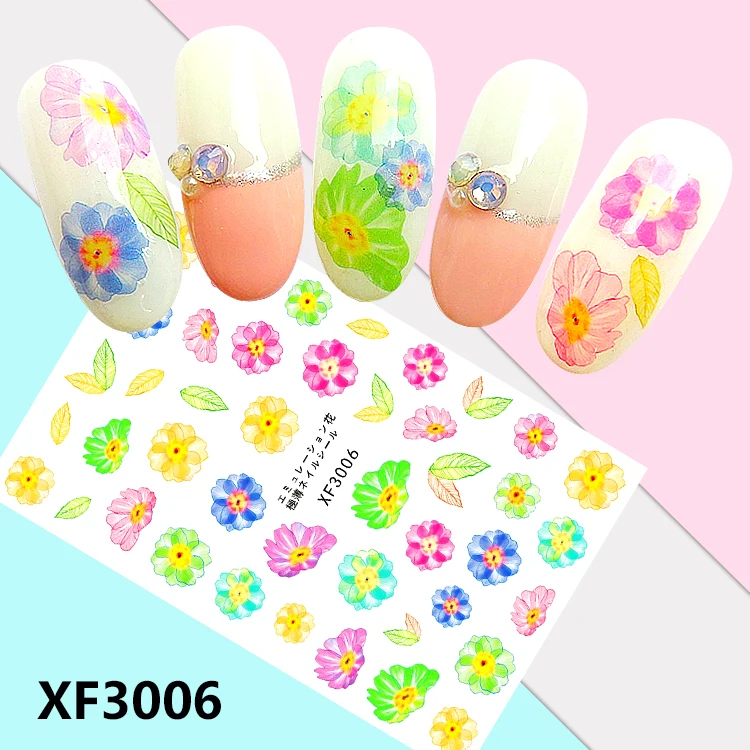 Романтика свежий стиль Цветы Листья Переводные картинки высокоточная печать