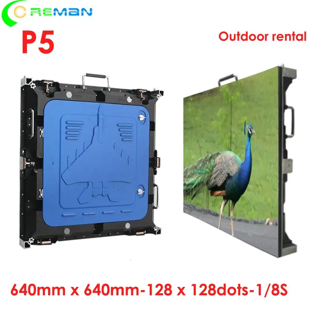 Outdoor P5 aluminum cabinet 64*64cm matrix led display panel waterproof P6 hd real-time outdoor screen | Электронные компоненты