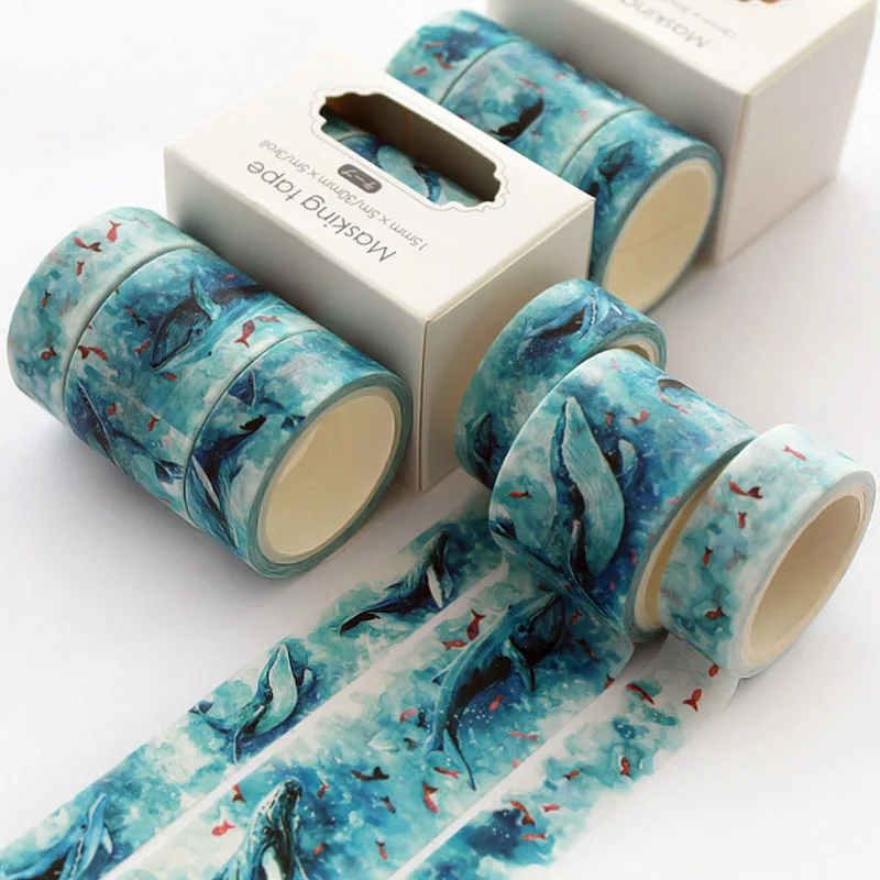 3Pcs/pack Classic Van Gogh Bullet Journal Washi Tape set Starry sky Adhesive Tape DIY Scrapbooking Sticker Label Masking - Цвет: Style4