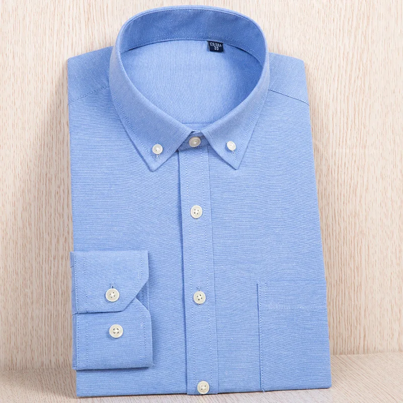 Большие размеры 6XL летние мужские оксфордские рубашки рубашка с длинными