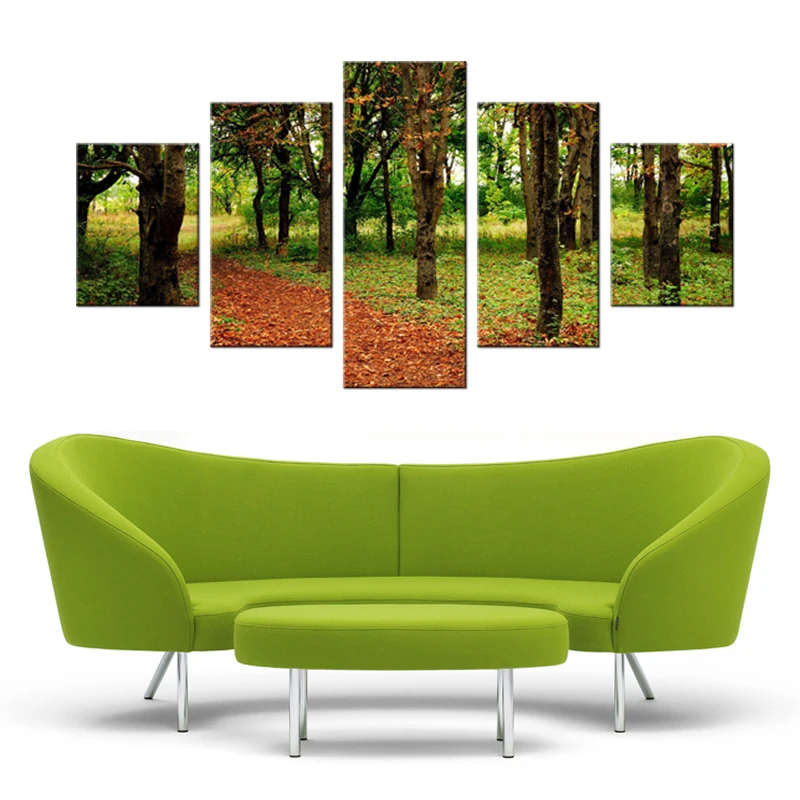 5 шт./компл. лес дорога пейзаж стены искусства для декора украшение дома Картина