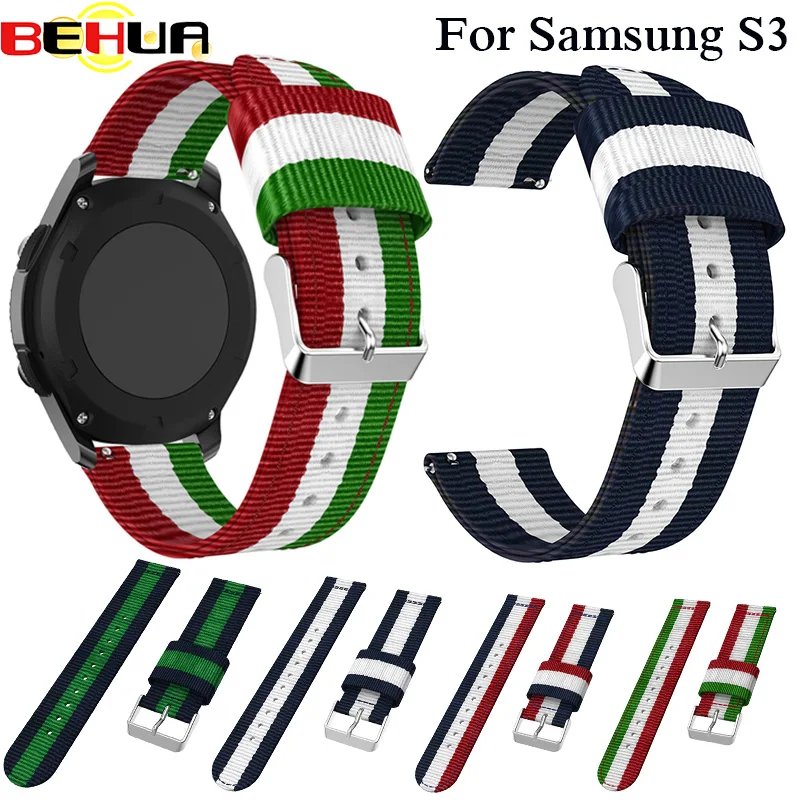 

For Samsung Gear S3 Classic/ Frontier Watchband 22mm Watch Band for Xiaomi Huami Amazfit 2/2S Stratos Strap Replacement Bracelet