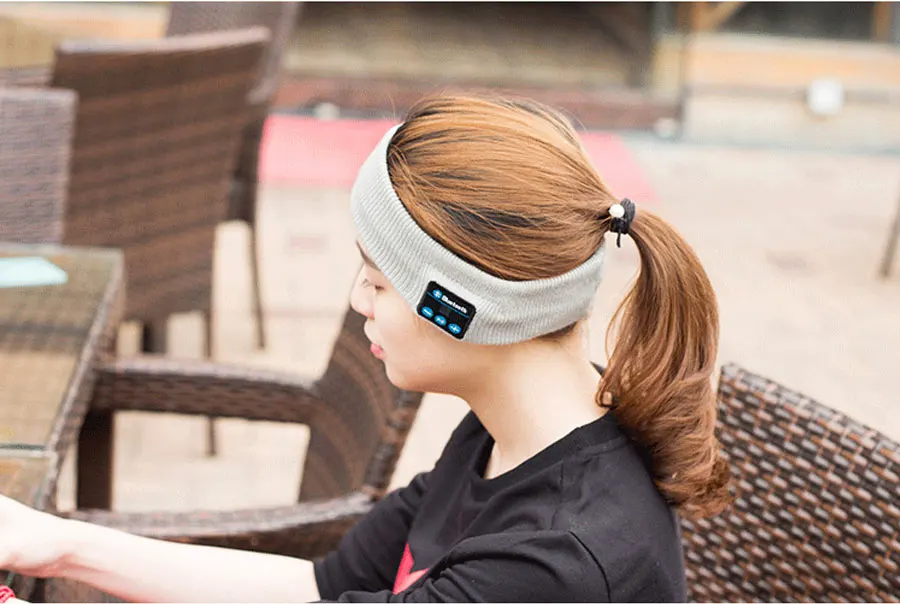 Беспроводные наушники с Bluetooth, головной убор, ремешок, гарнитура, наушники для сна, спортивные наушники с микрофоном для iPhone, xiaomi, музыка