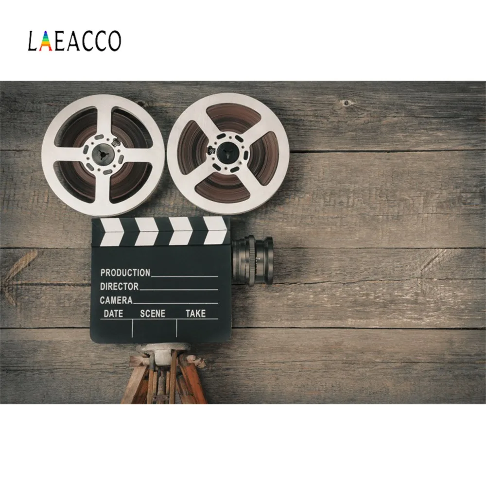 Laeacco старый фильм машина деревянная доска ребенок портрет фото фон для