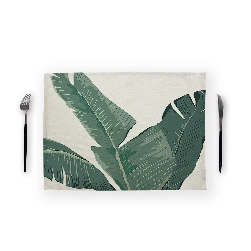 CD9-4 Растение Monstera Serviette De Table Fabric салфетка чайное полотенце 43*32 см льняные салфетки для свадьбы бумажная салфетка украшение дома - Color: CD9-4