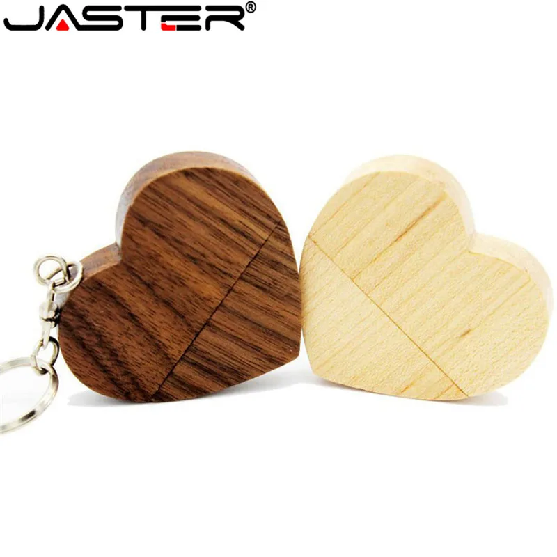Usb флеш накопитель JASTER с деревянным сердцем 4/8/16/32/64 ГБ|USB флэш-накопители| |