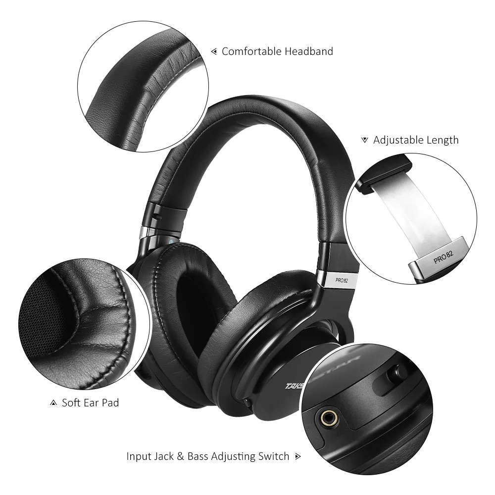 TAKSTAR PRO 82 Professional Studio динамический мониторы стерео HIFI наушники гарнитура для