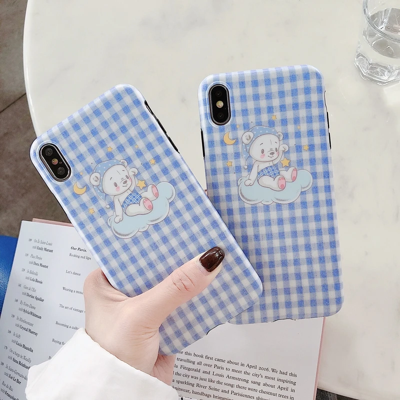 Samtsui IMD матовый чехол для iPhone XMAX XR X XS Мягкий ТПУ медведь задняя крышка 6 6s 7 8 Plus