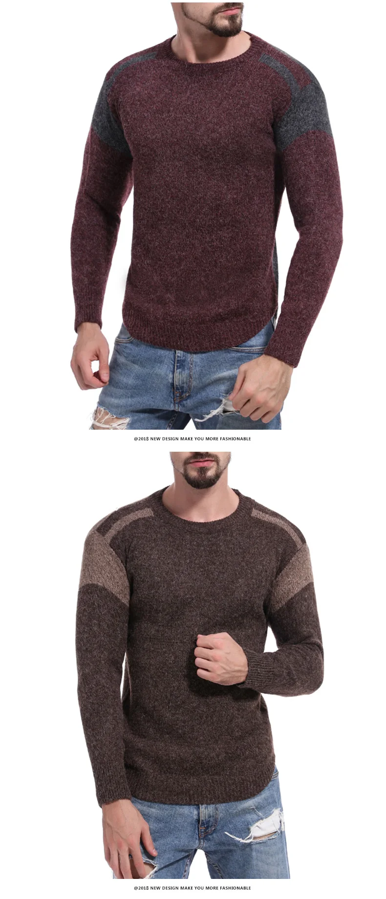 AIRGRACAIS, M-XL, зимний свитер с круглым вырезом, мужской кашемировый пуловер, мужской свитер, мужские вязаные свитера, мужские свитера, Джерси, Hombre