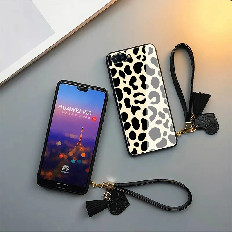 Чехлы для телефонов из закаленного стекла Huawei Mate 20 Pro чехол с леопардовым принтом