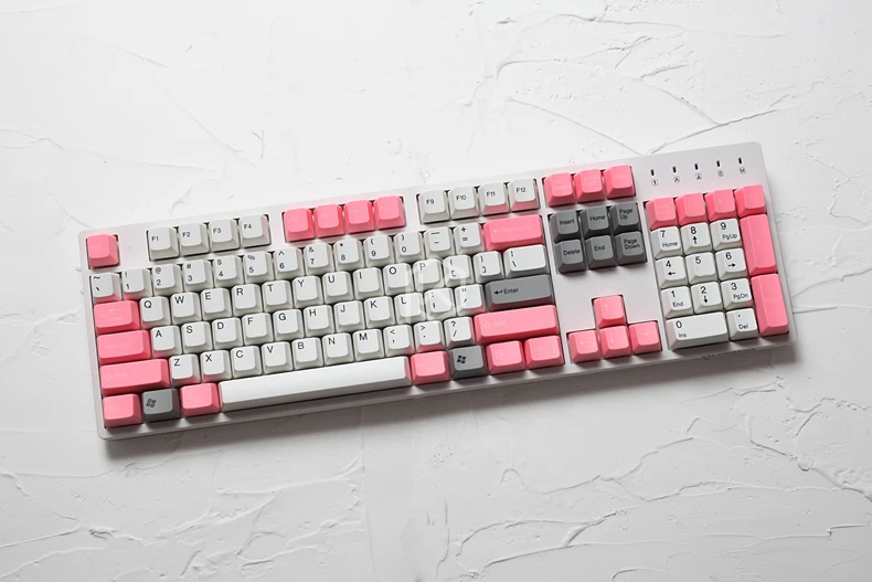 Taihao abs двойные колпачки для игр своими руками механическая клавиатура розового