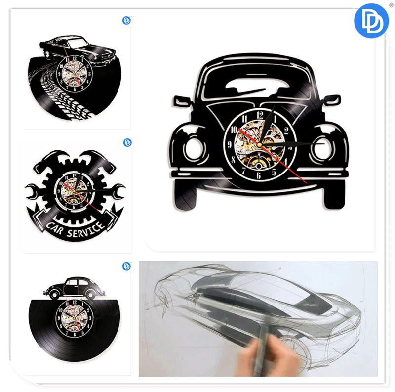 Черный 12-дюймовый современный дизайн транспортного автомобиля виниловые 3D