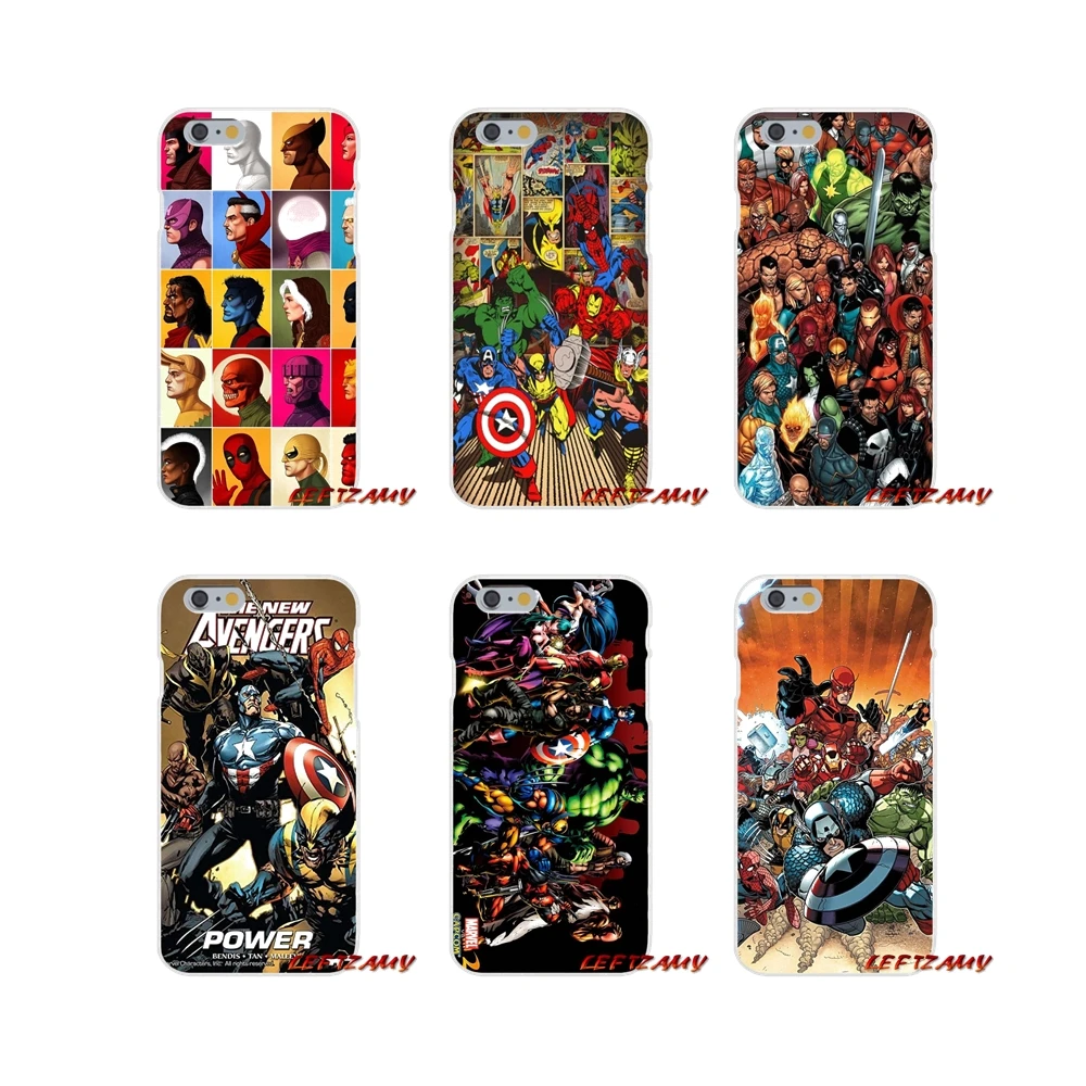 Комиксы Marvel all Superhero collage для Huawei P Smart Mate Y6 Pro P8 P9 P10 Nova P20 Lite Mini 2017 мягкие прозрачные