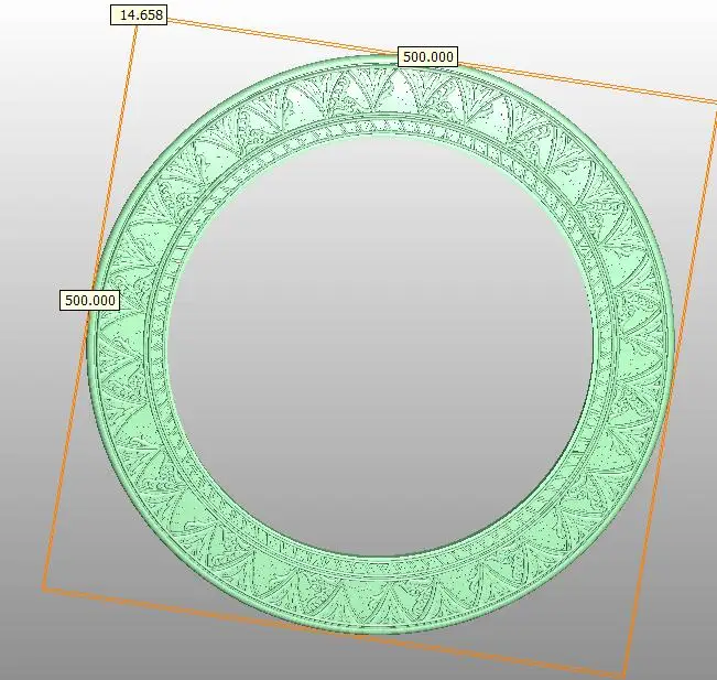 

Frame 3D model in STL format cnc carving engraving router relief Artcam Aspire F29