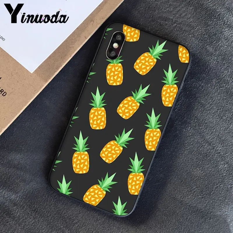 A5 Yinuoda Фрукты Ананас новое поступление черный чехол для телефона для iPhone 8 7 6 6S 6Plus X XS MAX 5 5S SE XR 10 чехол s - Цвет: A5