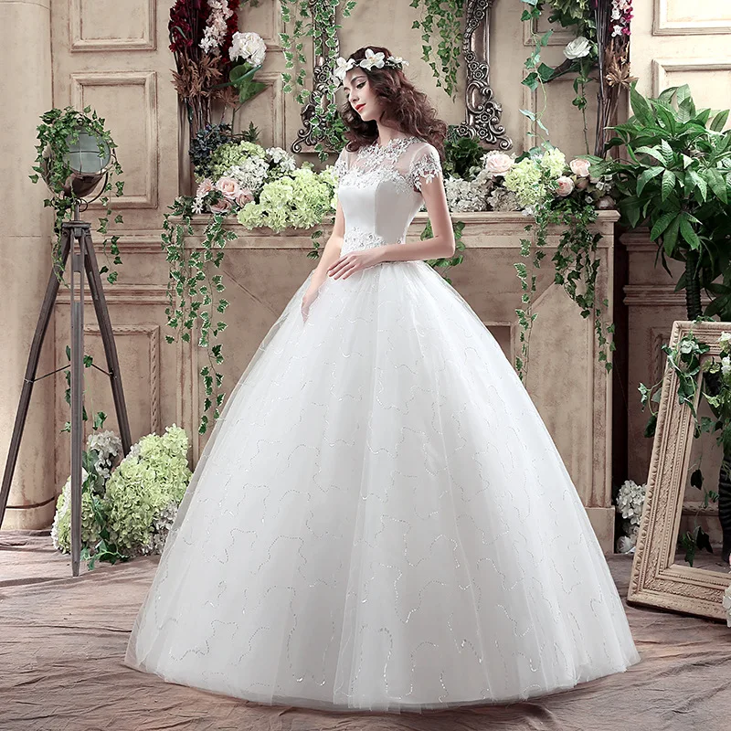 Белый 2019 винтажные Свадебные платья с короткими рукавами на заказ vestido de noiva